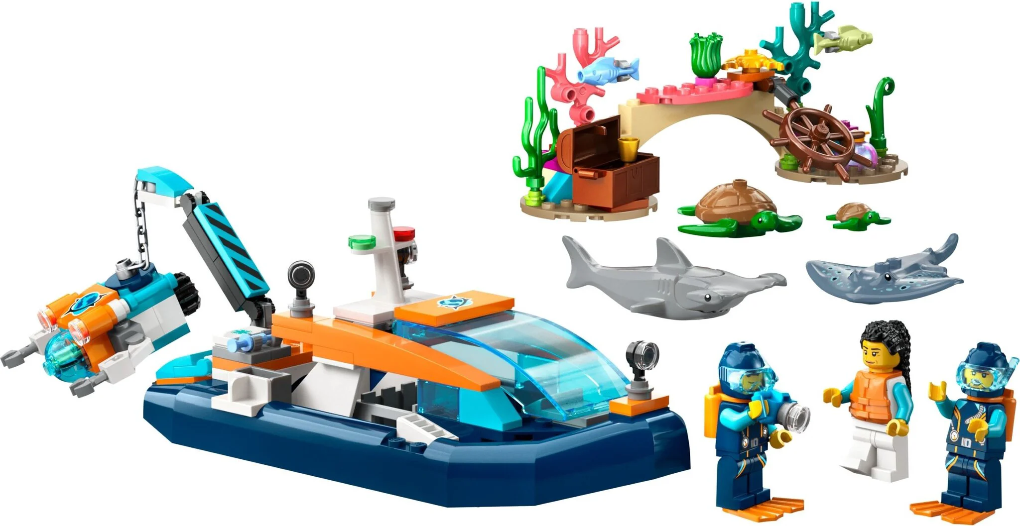 Конструктор LEGO Город Лодка для дайвинга 60377 - ForteMarket Конструктор LEGO Город Лодка для дайвинга 60377 купить,0