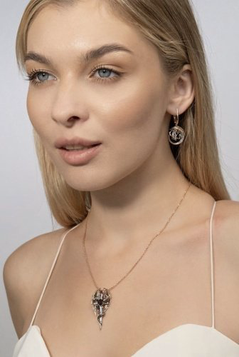 Подвеска PLATINA 03-3495-00-204-1111 вес 5.7 г золото, гранат купить,NaN