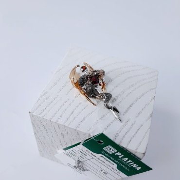 Подвеска PLATINA 03-3495-00 вес 5.46 г золото, гранат купить,NaN