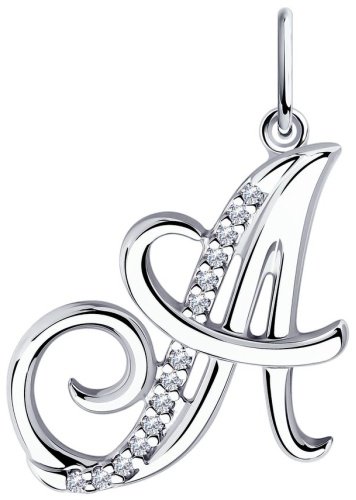 Подвеска Diamant 94-130-01377-1 вес 1.68 г серебро, фианит купить,13711