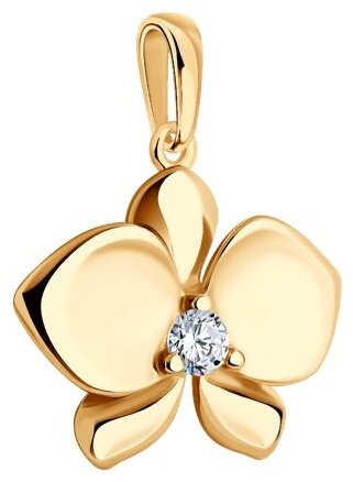 Подвеска Diamant 93-130-01820-1 вес 1.37 г серебро, фианит купить,NaN