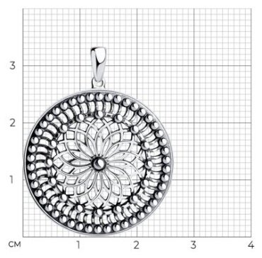 Подвеска Diamant 95-130-01112-1 вес 2.88 г серебро, без вставок купить,NaN