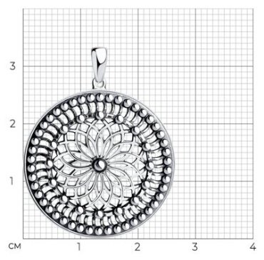 Подвеска Diamant 95-130-01112-1 вес 2.88 г серебро, без вставок купить,NaN