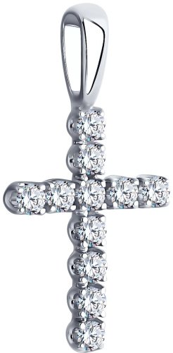 Крестик LUXOR JEWELRY 1030840-3 вес 0.7 г золото, бриллиант купить,NaN