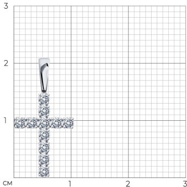 Крестик LUXOR JEWELRY 1030840-3 вес 0.7 г золото, бриллиант купить,NaN