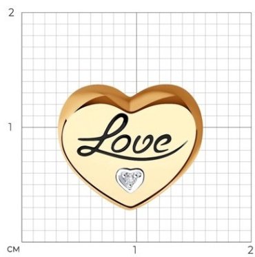 Подвеска LUXOR JEWELRY 51-230-01327-1 вес 1.1 г золото, бриллиант купить,NaN