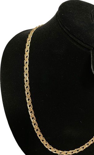 Цепь Diamond Deluxe market Цепь 585 золото длина 50 см, вес 7.1 г золото, плетение бисмарк купить,NaN