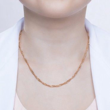 Цепь SOKOLOV 582060602_50 длина 50 см, вес 5 г золото, плетение сингапур купить,NaN