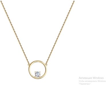 Цепь Diamant 51-170-00977-1 длина 45 см, вес 2.31 г золото, плетение якорное купить,NaN