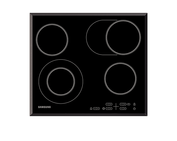 Электрическая варочная поверхность Samsung NZ64T3516QK/WT черная