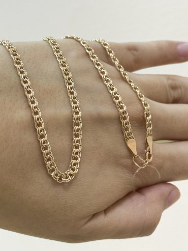 Цепь ASYL__ALTYN 570006023 длина 55 см, вес 6.27 г золото, плетение бисмарк купить,457710