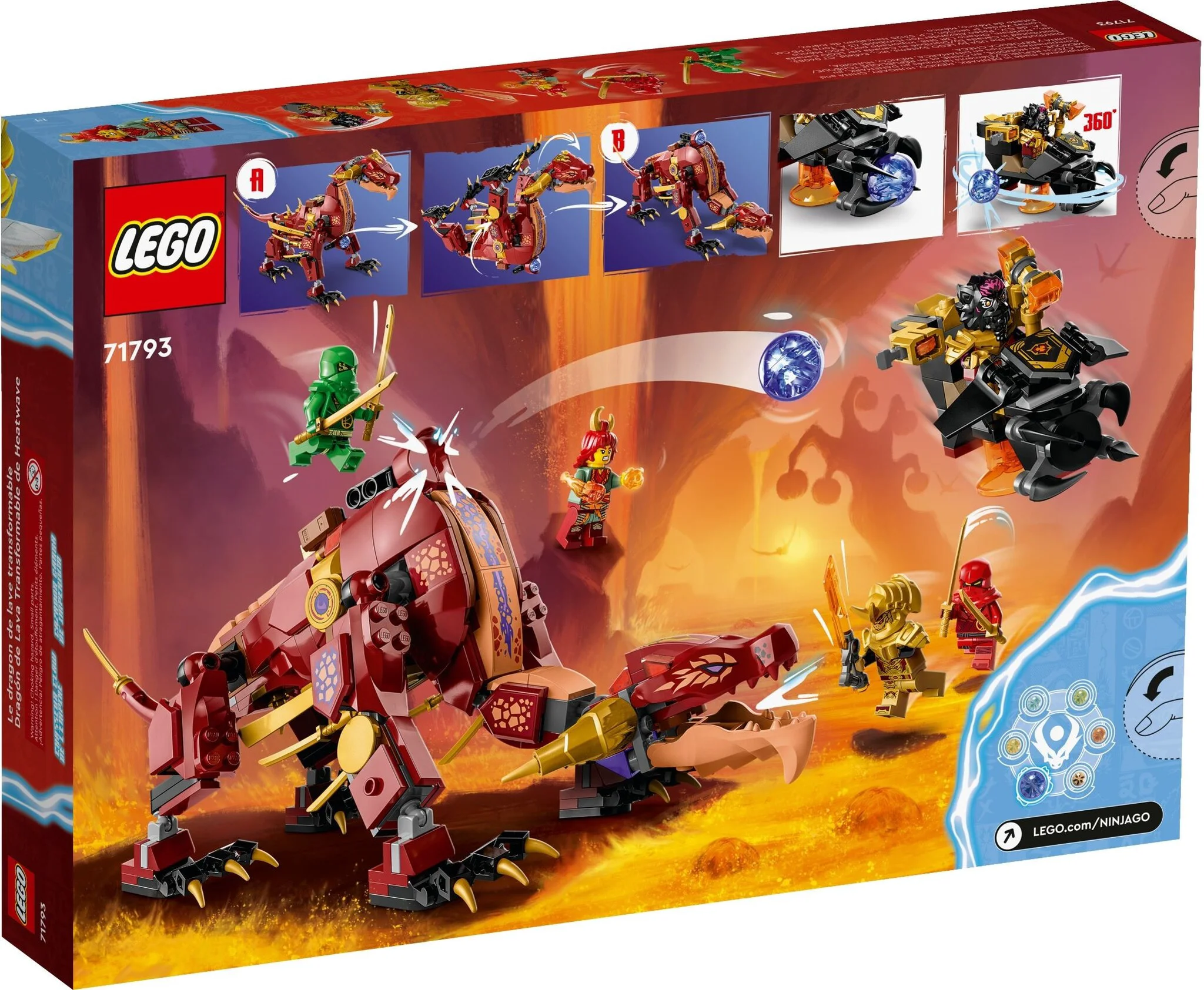 Конструктор LEGO Ниндзяго Лавовый дракон-трансформер 71793 - ForteMarket Конструктор LEGO Ниндзяго Лавовый дракон-трансформер 71793 купить,0