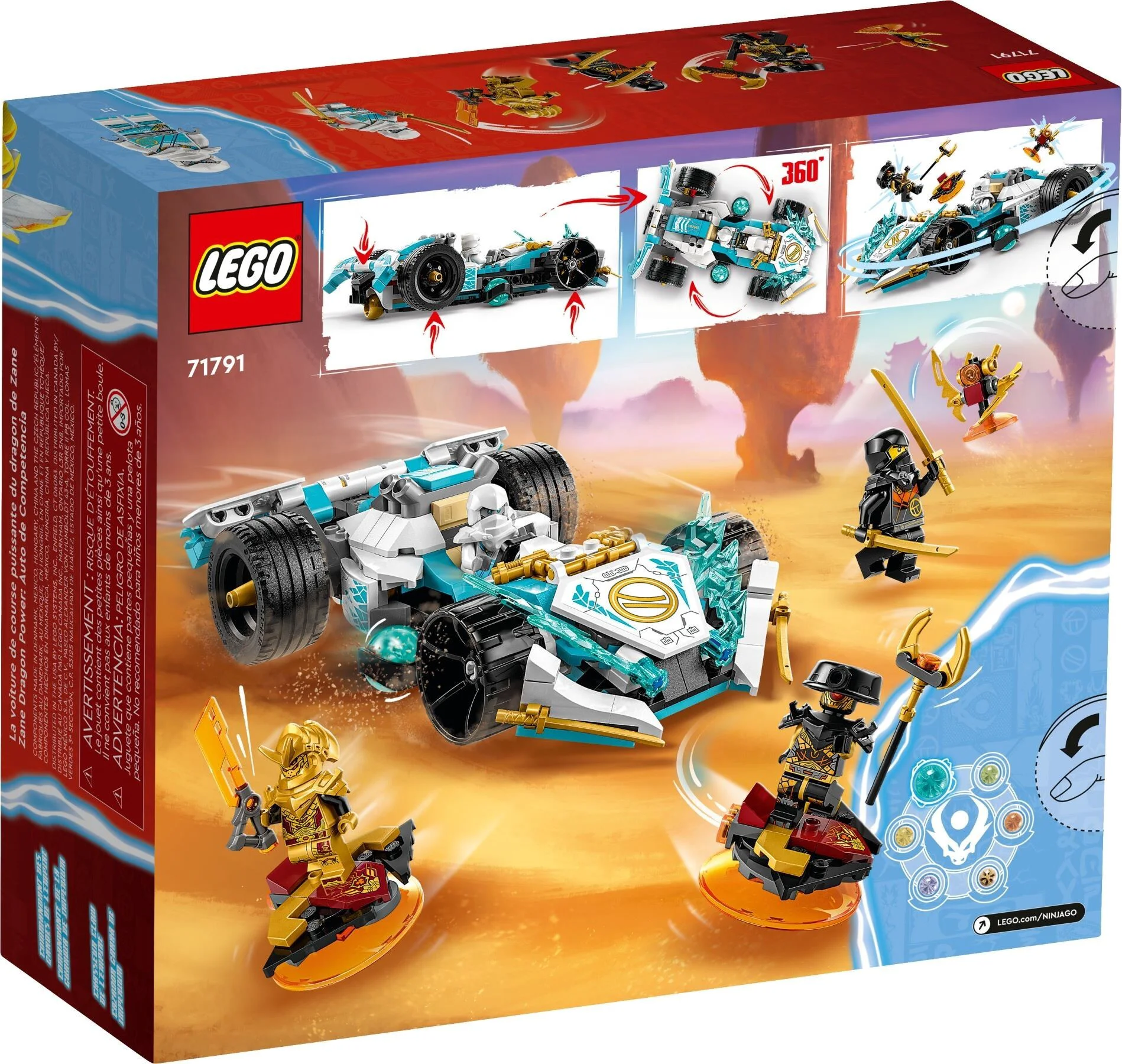 Конструктор LEGO Ниндзяго Гоночная машина Сила Дракона Зейна Кружитцу 71791 - ForteMarket Конструктор LEGO Ниндзяго Гоночная машина Сила Дракона Зейна Кружитцу 71791 купить,0