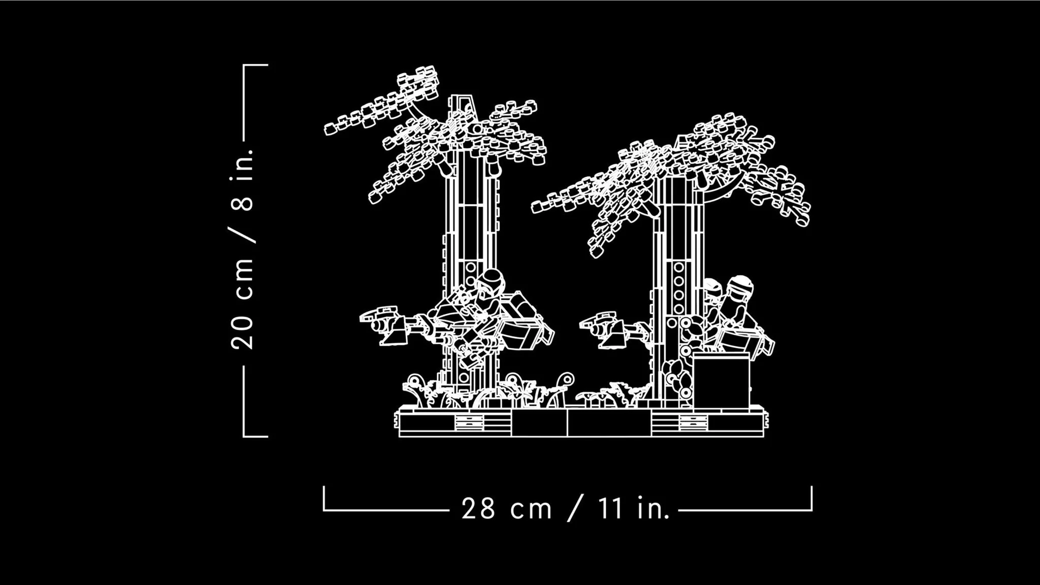 Конструктор LEGO Звездные войны Диорама «Погоня на Эндоре» 75353 