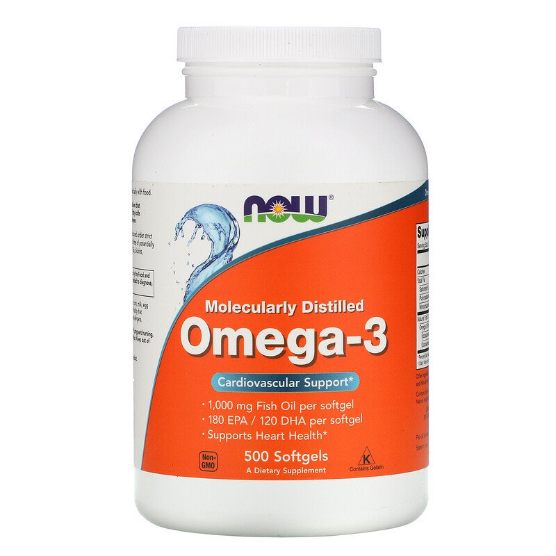 Now Foods Molecularly Distilled Омега-3 500 капсул
