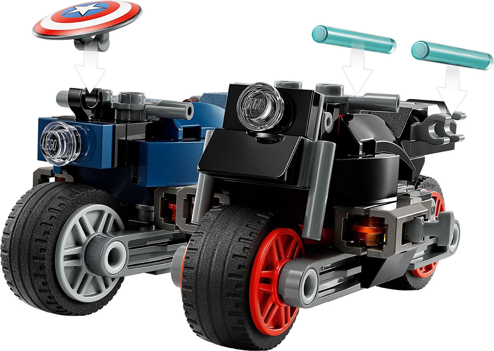 Конструктор LEGO Супер Герои Черная вдова и Капитан Америки на мотоциклах 76260 
