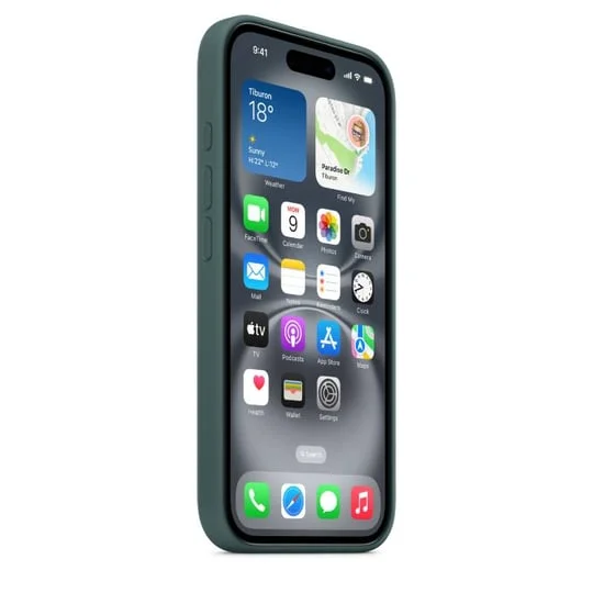 Чехол Apple для iPhone 16 Silicone Case with MagSafe MYY83ZM/A Lake Green