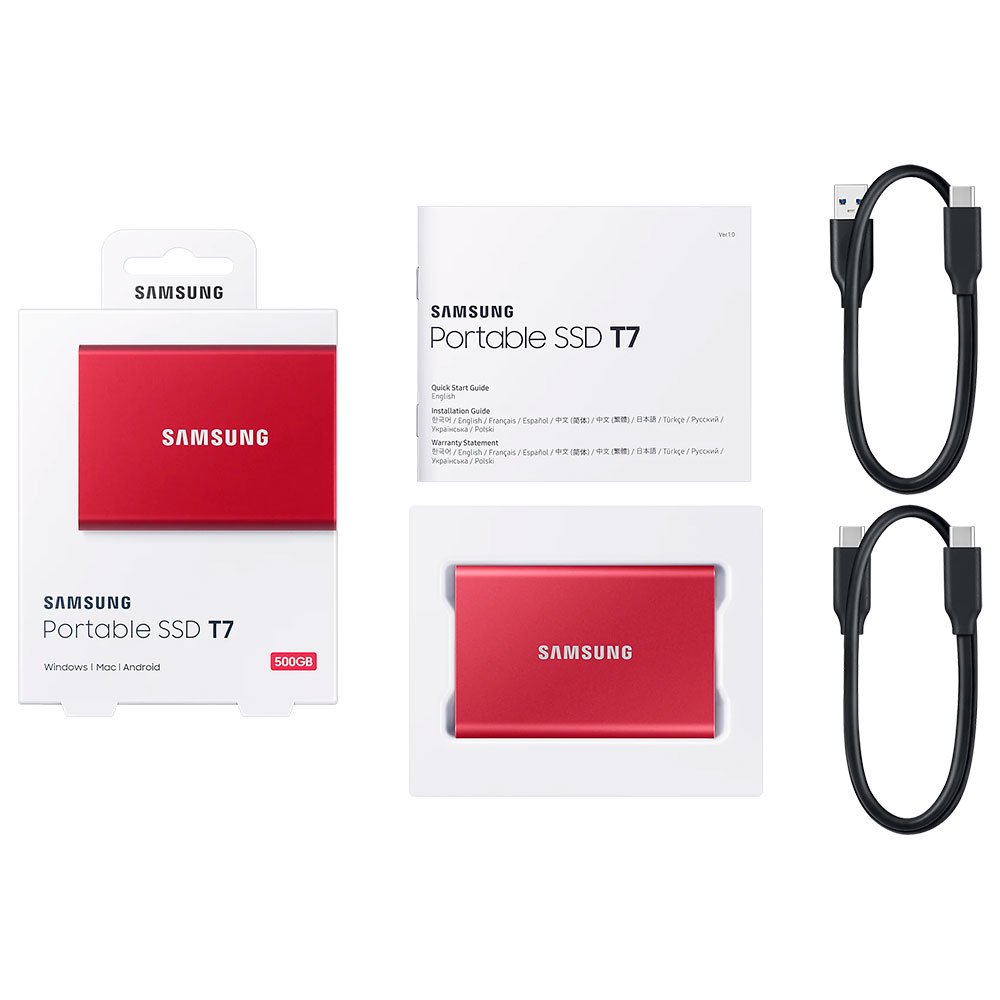 SSD накопитель Samsung T7 MU-PC500R/WW 500Gb купить,0