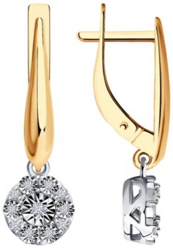 Комплект Diamant 51-221-01315-1 51-210-00788-1 вес 5 г золото, бриллиант купить,NaN