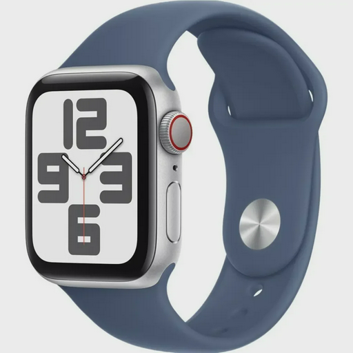 Смарт-часы Apple SE GPS 2024 40mm MXEC3QI/A Silver Aluminium Case with Denim Sport Band S/M