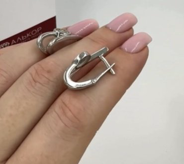 Серьги АЛЬКОР 02-4283/00КЦ-00 вес 6.21 г серебро, фианит купить,NaN