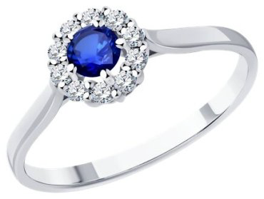 Комплект Diamant 52-222-01779-1 52-210-01779-1 вес 3.65 г золото, бриллиант, сапфир купить,NaN