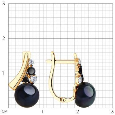 Серьги SOKOLOV 792184 вес 3 г золото, фианит купить,NaN