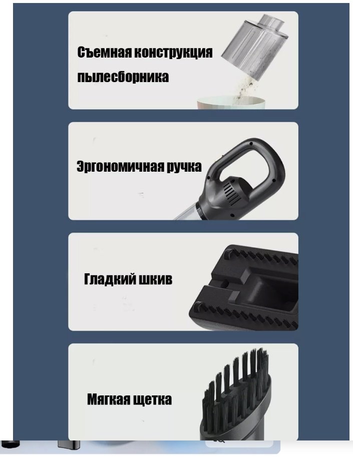 Пылесос для дома и автомобиля 2 л черный