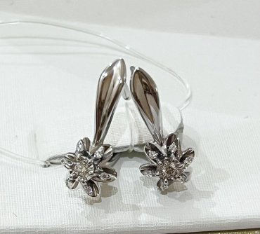 Серьги Mi Amor C/266-220 вес 2.36 г золото, бриллиант купить,NaN