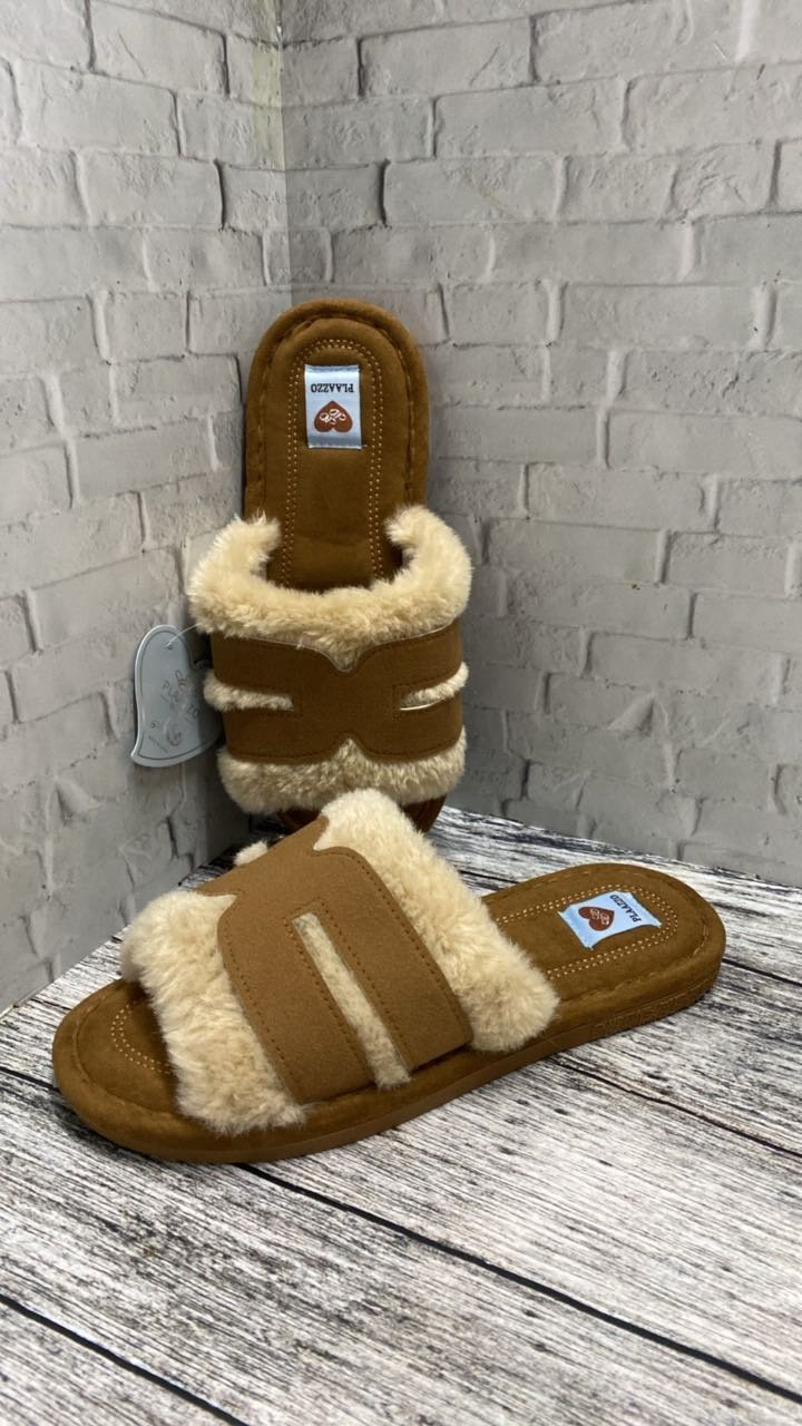 Тапочки Plaazzo бежевый, коричневый купить,NaN