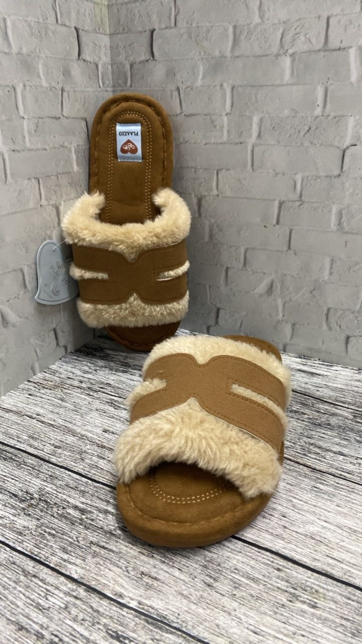 Тапочки Plaazzo бежевый, коричневый купить,NaN