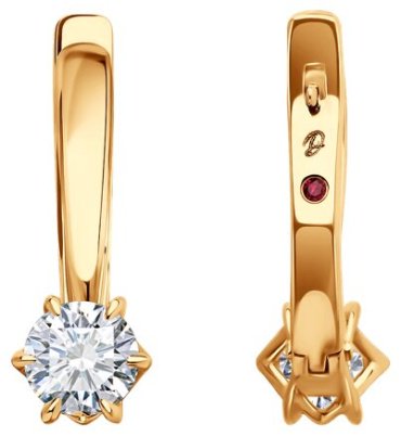 Комплект Diamant 51-220-02375-1 51-210-02375-1 вес 4 г золото, бриллиант, рубин купить,NaN
