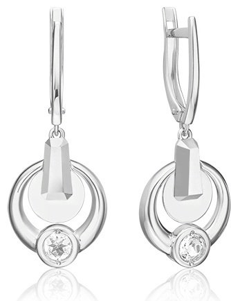 Серьги PLATINA 02-5039-00-201-1120 вес 4.42 г золото, топаз купить,NaN