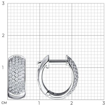 Серьги SOKOLOV 1020153 вес 4.14 г золото, бриллиант купить,NaN