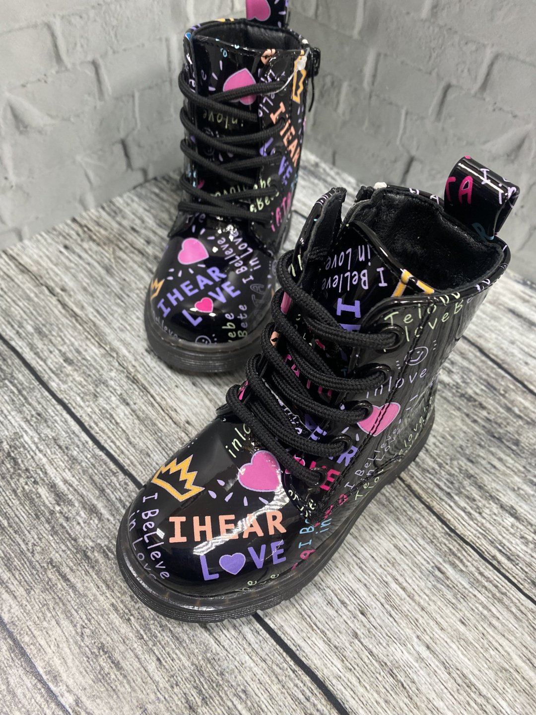 Ботинки черный, фиолетовый купить,NaN