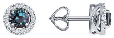 Серьги Diamant 52-222-02344-1 вес 1.65 г золото, бриллиант купить,NaN