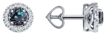 Серьги Diamant 52-222-02344-1 вес 1.65 г золото, бриллиант купить,NaN