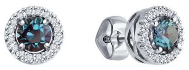 Серьги Diamant 52-222-02344-1 вес 1.65 г золото, бриллиант купить,NaN