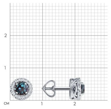 Серьги Diamant 52-222-02344-1 вес 1.65 г золото, бриллиант купить,NaN