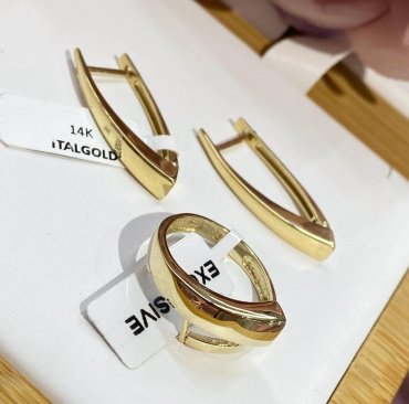 Комплект Italy Gold Italia234567 вес 6.66 г 18 золото, без вставок купить,510000