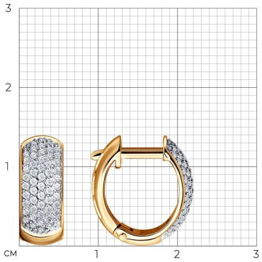 Серьги SOKOLOV 1020152 вес 3.91 г золото, бриллиант купить,NaN