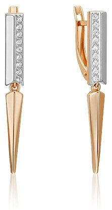 Серьги PLATINA 02-5120-00-401-1111 вес 3.54 г золото, фианит купить,NaN