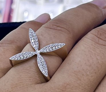 Кольцо Династия 903511-1102 размер 18.5 вес 4.35 г золото, фианит купить,NaN
