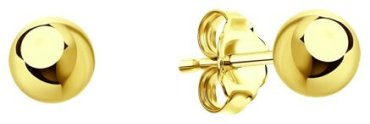 Серьги Diamant 53-122-01622-1 вес 1.26 г золото, без вставок купить,NaN
