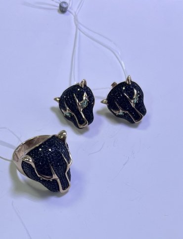 Комплект Magic Stones 9557964 вес 12.7 г золото, наношпинель купить,NaN