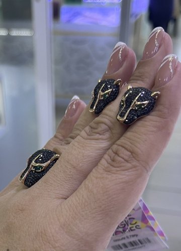 Комплект Magic Stones 9557964 вес 12.7 г золото, наношпинель купить,NaN