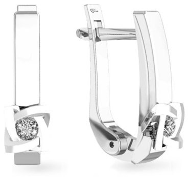 Серьги Grant 5601568 вес 2.05 г золото, бриллиант купить,NaN