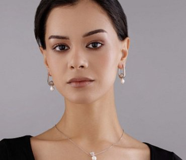 Серьги АЛЬКОР 02-4111/00ЖБ-00 вес 7.28 г серебро, жемчуг купить,NaN