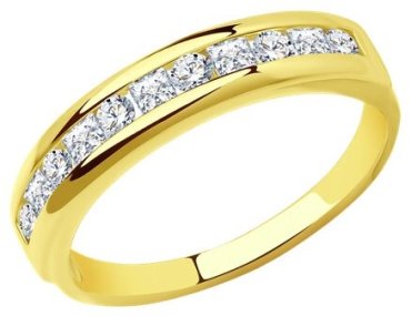 Комплект Diamant 53-121-01568-1 53-110-01564-1 вес 5.51 г золото, фианит купить,NaN