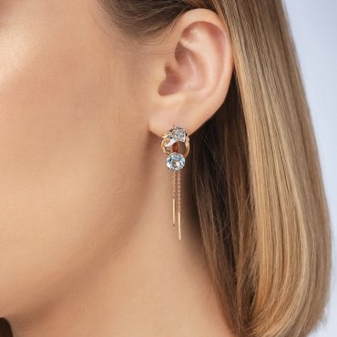 Серьги PLATINA 02-4714-00-201-1111-76 вес 5.49 г золото, топаз купить,NaN